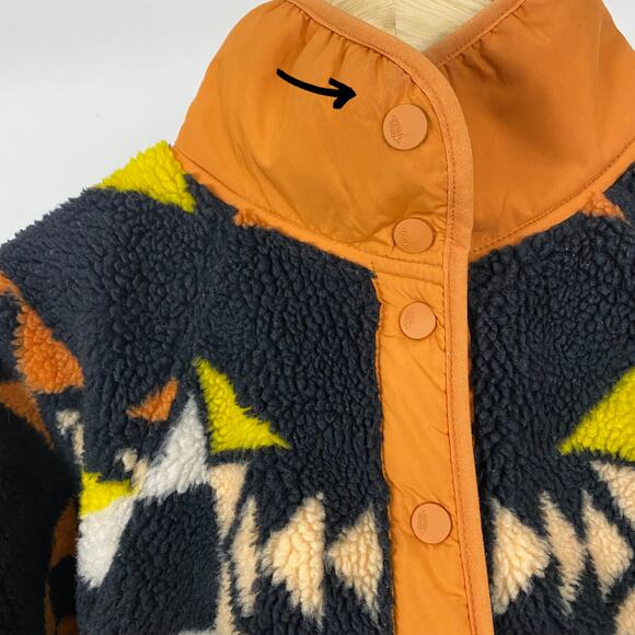 FP Movement - Free People Hit The Slopes Printed Fleece Jacket - Night Sky - S - Picture 9 of 10